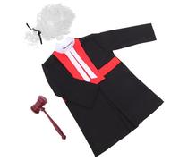 HONITANO 1Set Judge Costume for Includes Judge Wig Gavel Role Play Accessories for Parties Dress Up Shows Fits Fun Career Exploration