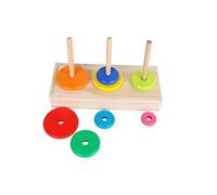 HONITANO 1set Wooden Puzzle Tower for Boys and Girls Tower of Hanoi Toys for Boys and Girls Development Montessori Toys Educational Games