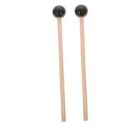 HONITANO 2 Pcs Wooden Glockenspiel Drum Sticks Percussion Mallets for Adults Xylophone Music Instrument Black Steel Tongue Drum Stick