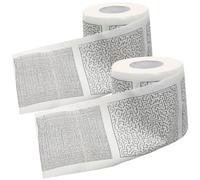 HONITANO 2 Rolls Creative Printed Toilet Paper Roll Flexible Thickened Wood Pulp Tissue with Funny Patterns Multipurpose Bathroom Napkin for Absorbent No Crumbs Use