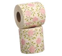 HONITANO 2 Rolls Creative Rose Print Toilet Tissue Decorative Floral Pattern Soft Bamboo Pulp Paper for Home Office Hotel Travel Bathroom Use