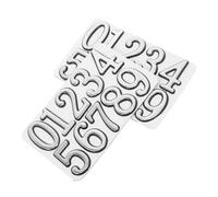 HONITANO 2 Sets Adhesive Mailbox Number Stickers Outdoor Address Decals for Doors and Trash Bins Temperature Resistant Highly Visible Silver Numbers