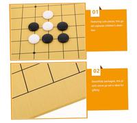 HONITANO 2 Sets Dual Sided Go Game with Cartoon Bear Chess Bowls Portable Board for Family Fun and Learning Educational Weiqi Puzzle for Beginners