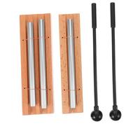 HONITANO 2 Sets Hand Chimes Wooden Instrument Percussion Wind Chimes for Yoga Meditation Classroom Attention Mindfulness Exercises Durable Wood Construction