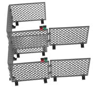 HONITANO 2 Sets Military Fence Model Plastic Building Props DIY Scene Playset for Boys Imaginative Activity Household Building Accessories