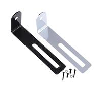 HONITANO 2 Sets Universal Metal Pickguard Support Brackets with Screws for Electric Guitar Scratch Plate Mounting, L Shape Pickguard Bracket in Silver and Black for Guitar Hardware Accessories