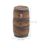 HONITANO 2 Sets Vintage Mini Wine Barrel with Realistic Wooden Texture Includes Miniature Beer Barrels and Glasses for Dollhouse Wine Cellar Decor Rustic Pub and Fairy Garden Accessories