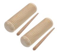 HONITANO 2 Sets Wood Guiro Percussion Instrument for Early Education Hand Eye Coordination Development Safe Wooden Music for Learning Rhythm and Limb Movement
