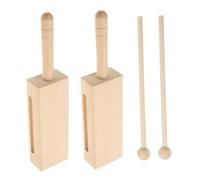 HONITANO 2 Sets Wooden Percussion Instruments with Mallets Rhythm Wood Blocks for Beginners and Professionals Versatile Musical Instrument for Concerts and Practice