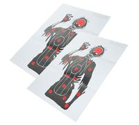 HONITANO 2 Sheets Head Chest Ring Target Paper for Shooting Training Unique Pattern Game Practice for Pellet Gun and Air Shooting Portable Label for Sports and Team Use