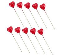 HONITANO 20 Pcs Red Foam Heart Cake Picks 20Mm Valentine’s Day Dessert Inserts for Mini Cakes Romantic Party Food Toppers