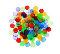 HONITANO 200Pcs Colorful Bingo Counting Chips Mixed Color Plastic Game Markers for Bingo Board Games Fun Rewards for Reusable Entertainment Coins