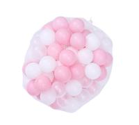 HONITANO 200PCS Plastic Pit Balls Mixed White Pink Transparent Colors Safe Educational for Ball Pits Playhouses and Indoor Outdoor Fun with Mesh Bag Packaging