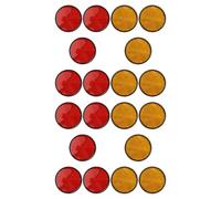 HONITANO 20pcs Bicycle Reflectors Kit with Red Round and Spoke Reflectors for Bikes Trailers Cars Boats and Driveway Gates High Visibility Cycling Warning Accessories