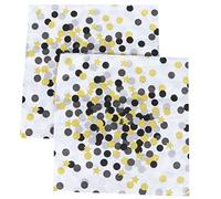 HONITANO 20pcs Black Dot Printed Dinner Napkins Premium Tissue Paper for Wedding Birthday Party Supplies Chic Absorbent Tableware with Vibrant Star Pattern