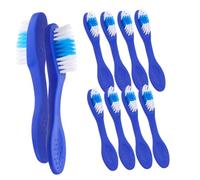 HONITANO 20pcs Correctional Toothbrushes with Soft Bristles for Gentle Cleaning Compact Short Handle Design for Prison and Mental Health Facilities Individually Packaged Blue Toothbrush for