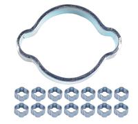 HONITANO 20pcs Double Ear Hose Clamps Crimp Rings Carbon Steel Clamp Fasteners for Pipe and Tube Plumbing Connections
