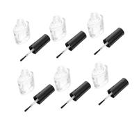 HONITANO 20pcs Empty Nail Gel Bottles with Brush and Caps Transparent Glass Containers for Nail Polish Storage Refillable Gel Dispenser Bottles for Salon and Personal Use