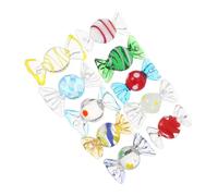 HONITANO 20pcs Handmade Glass Candy Decorations Vintage Murano Style Mini Sweet Ornaments for Wedding Party Home Table Centerpiece Xmas Tree Decor