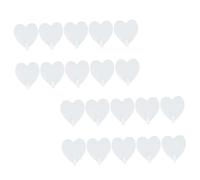 HONITANO 20Pcs Heart Shaped Stainless Steel Adhesive Hooks No Drill Wall Mounted Household Hooks for Bathroom Kitchen Bedroom Organization and Decoration White Durable Buckles