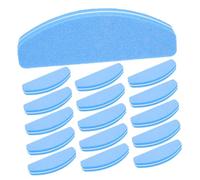 HONITANO 20Pcs Manicure Nail Sponge Strips Blue Mini Half-Moon Buffing Tools for Natural False Nails Polishing Trimming Sponges for Pedicure and Travel