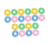 HONITANO 20pcs Mini Inflatable Swim Rings Small Pool Float for Dollhouse Decoration Realistic Tiny Swim Ring Photo Props Compact for Creative DIY Play Random Color
