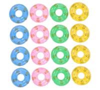 HONITANO 20pcs Mini Swim Rings for Floating for Bathtub Pool Fun Compact Lightweight Material for Birthday Day Random Color