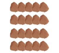 HONITANO 20pcs Mini Triangle Velour Powder Puff with Dual Ribbon Soft Finger-sized Makeup Sponge for Loose Powder Foundation Blending Precision Face Applicator Travel-friendly Beauty Tools