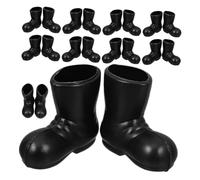 HONITANO 20pcs Miniature Christmas Santa Boots Model Ornaments Dollhouse Decor Santa Boots for Xmas Tree Fairy Garden Craft Projects