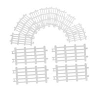 HONITANO 20pcs Miniature Plastic Farm Fence Decorations for DIY Sand Table Garden Ornament Mini Fence Border for Dollhouse Fairy Garden and Micro Landscape Accessories