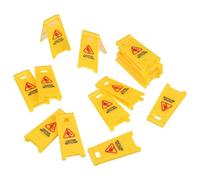 HONITANO 20PCS Miniature Safety Warning Signs Realistic Mini Caution and Slippery Floor Signs for Dollhouse Educational Traffic Roadblock for Creative Play and Safety Awareness