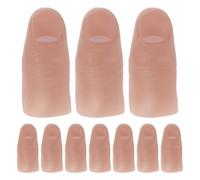 HONITANO 20pcs Realistic Fake Thumb Tips Vinyl Finger Covers for Magician Tricks and Nail Practice Soft Disappearing Prop for Party Pranks Cosplay and Stage Shows