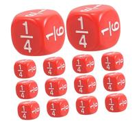 HONITANO 20pcs Rounded Corner Fraction Dice for Classroom Teaching Multi Sided Acrylic Math Dice Enhance Fraction Understanding and Calculation Skills Educational Exercise Tool