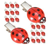 HONITANO 20pcs Seven-spotted Ladybug Hair Clips Lightweight Plastic Barrettes Creative Novelty Hairpins for Party Festival Accessories