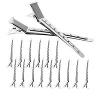 HONITANO 20pcs Stainless Steel Duckbill Hair Sectioning Clips Professional Dying Clips for Hairdressing Rugged Design for Salon Home Use for All Hair Types