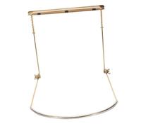HONITANO 24-hole Harmonica Neck Holder Metal Frame Clip for 10/16-hole Harps, Gold Mouth Organ Rack with Neck Strap for Performance and Playing