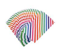 HONITANO 24pcs Rainbow Striped Paper Candy Bags Food Wrapping Treat Bags for Birthday Party Wedding Shower Gift Packing