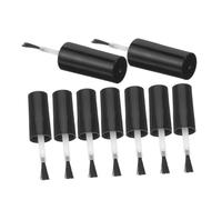 HONITANO 25pcs Nail Polish Replacement Brushes Bright Black Caps, Small Gel Liquid Brush for Dip Manicure, Precision Application for Professional Nail Art and Home Use