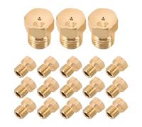 HONITANO 25PCS Natural Gas Orifice: Copper Stove Nozzle - M6x0.75mm Propane Orifice - Gas Oven Burner Conversion Kit - Range Stove Oven Replacement Parts