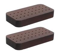 HONITANO 2pcs 30-Hole Wood Nail Drill Bit Holder Storage Board Nail Drill Bits Organizer Display Stand Manicure Tech Tool Accessories for Home and Salon 4"x2"