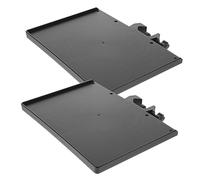 HONITANO 2pcs Abs Microphone Holder Clamp-on Rack Tray, Adjustable Angle Sound Card Tray for Live Broadcast, Mic Mount with Mobile Phone and Camera Support, Black