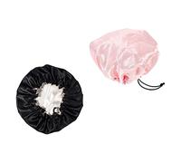HONITANO 2Pcs Adjustable Elastic Satin Sleep Caps Double Hair Care Bonnets for Boys for Bathing Sleeping and Home Use