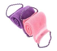 HONITANO 2pcs African Exfoliating Bath Net Scrubber for Body Long Durable Mesh Sponge with Authentic Knots Convenient Shower Back Scrubber for Deep Cleansing and Relaxation