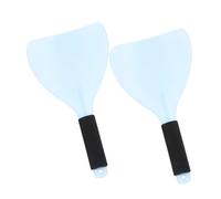 HONITANO 2pcs Anti-slip Hairspray Mask Shield Sponge Handle, Plastic Haircut Face Guard for Salon Hairdressing, Protects Face and Eyes during Hair Cutting and Coloring Random Color