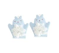 HONITANO 2pcs Bath Gloves Dual-use Shower Sponge Loofahs Body Scrub Exfoliator Born Bath Scrubbing Sponge Comfort Glove Machine Washable Fast Dry