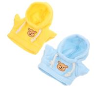 HONITANO 2pcs Bear Clothes for Stuffed Animals Cute DIY Hoodies for Bear Dolls Decorative Apparel for Imagination Easy to Wear Remove