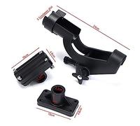 HONITANO 2pcs Black Fishing Rod Holders for Kayak and Boat Rotatable Adjustable Rod Brackets with Stainless Steel Screws Multi Positional Mounting Fishing Tackle Support