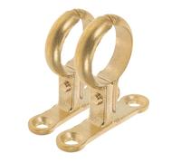 HONITANO 2pcs Brass Pipe Support Bracket Clamps Heavy Duty Water Hose Holder Wall Mount Tube Fixing Hangers for Secure Pipe and Hose Installation