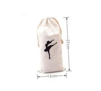 HONITANO 2Pcs Canvas Ballet Shoe Bags Drawstring Pointe Shoe Storage for Dance Ballet Bags Portable Dance Accessories Organizer