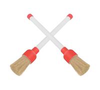 HONITANO 2pcs Car Detailing Brush with Soft Round Head Bristles Quick Dry Material for Gentle Vehicle Cleaning Tire Shine Applicator Suitable for Cars and Outdoor Use